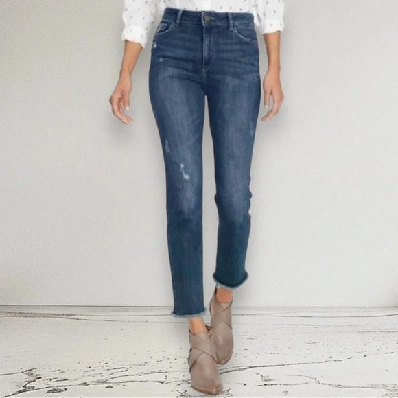 NEW DL1961 Mara Ankle High Rise Straight in Ravine Size 29 - Picture 2 of 13